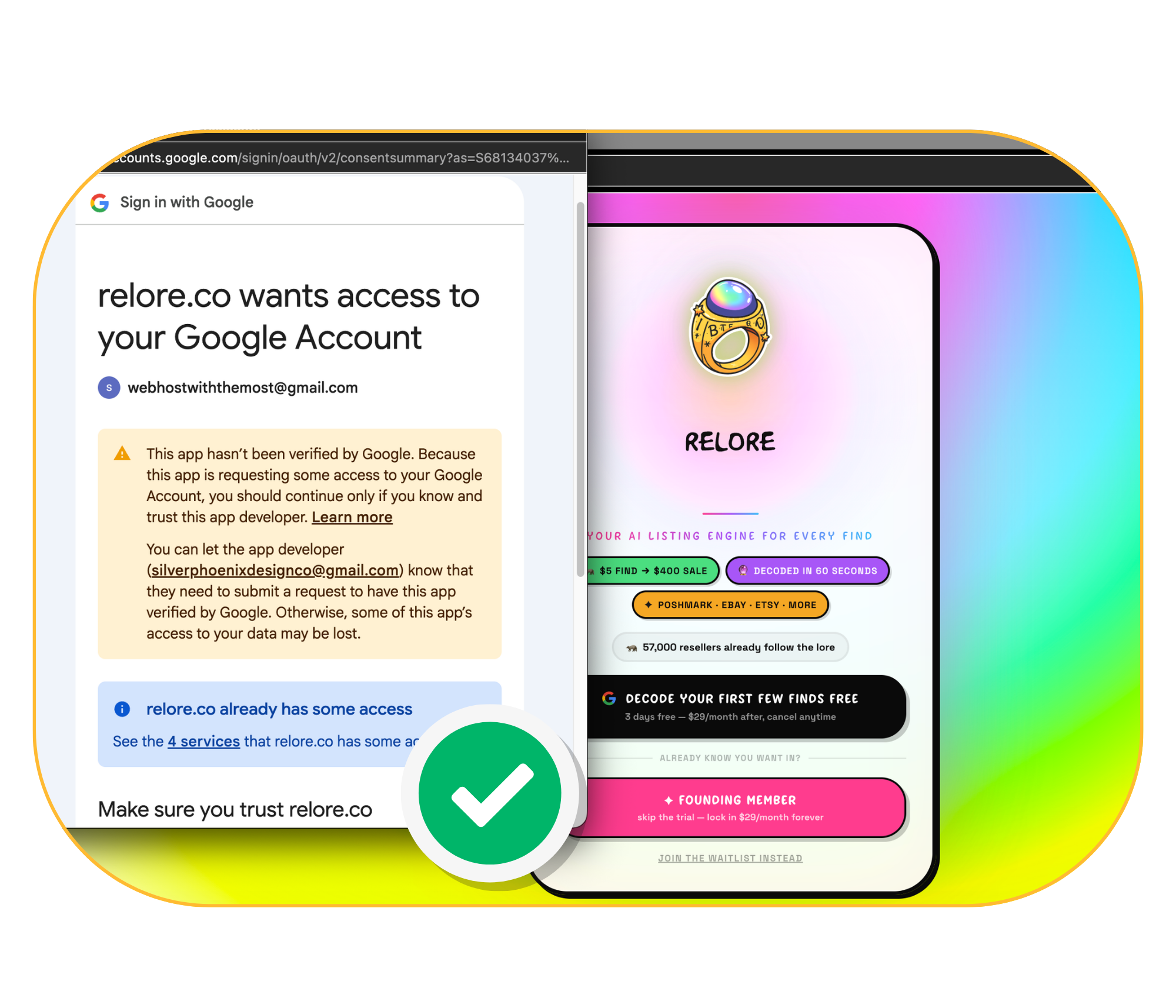 Google hasn't verified this app